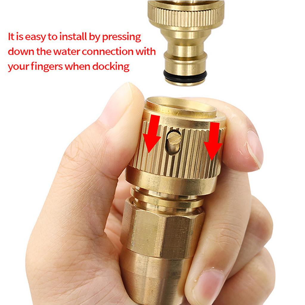 High Pressure Brass Garden Hose Connectors Expandable Hose Quick Connectors for Efficient Water Flow & Versatile Use