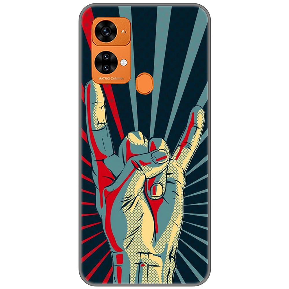 for Oukitel C33 Black Case 6.8inch Soft Tpu Cute Cartoon Back Cover on OukitelC33 Full protection bumper Anti-fall shockproof