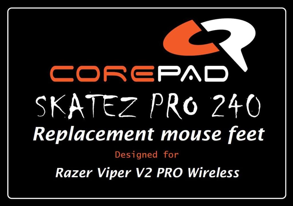 Corepad Skatez PRO Mouse Soles for Razer Viper V2 PRO Wireless, 2-Pack (PRO)