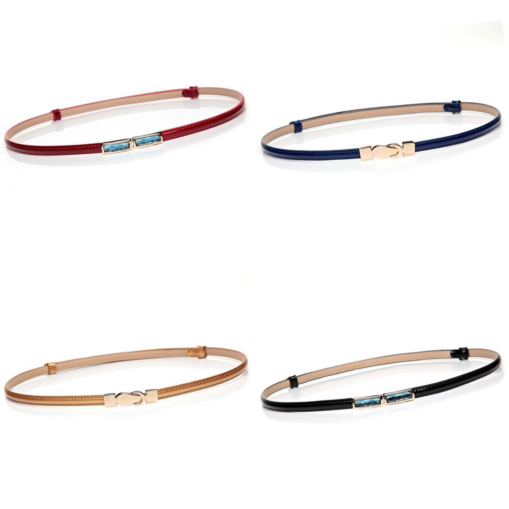 Leather Belt For Women With Round Alloy Buckle And Slim Design Perfect For Casual And Office Wear
