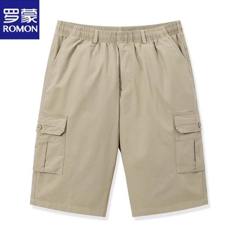 ROMON Men's Summer Cotton Casual Shorts