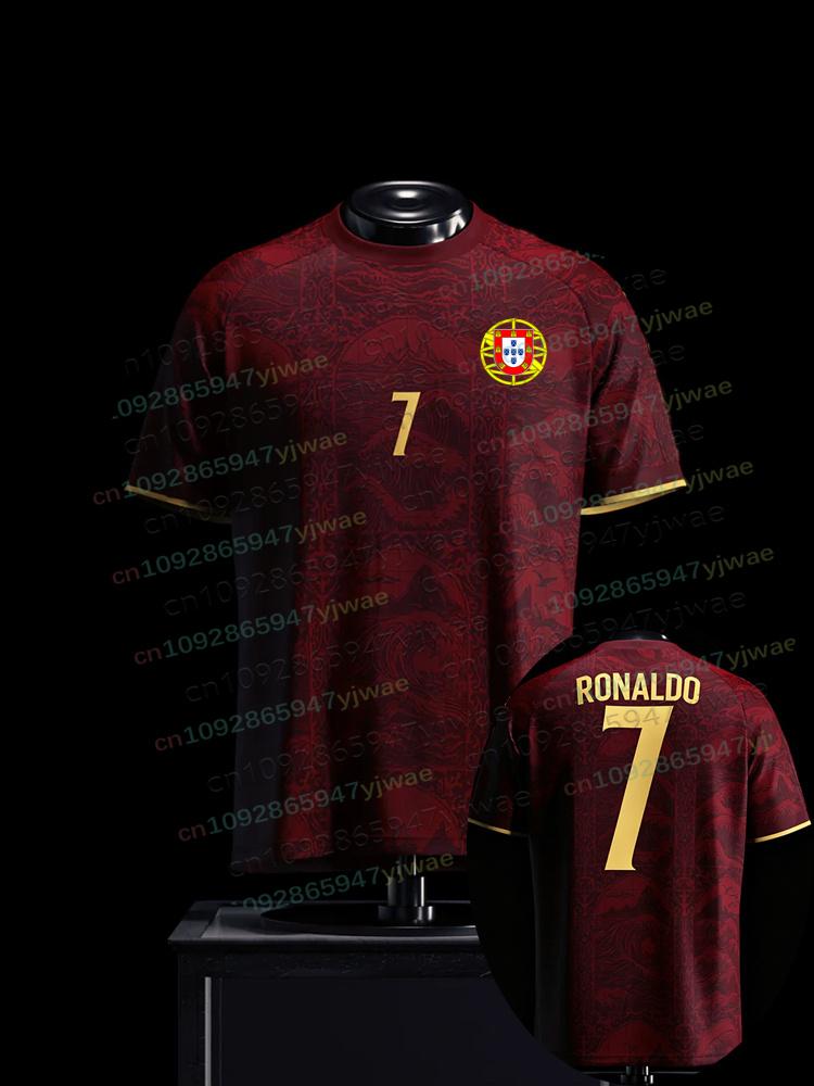 2026 Special Edition Ronaldo No.7 Football Jersey Women Men Sportwear Harajuku Summer Portugal Flag Print Men's Soccer Tshirt