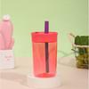 Mini Insulated Stainless Steel Tumbler With Straw - Pastel Color 350ml Vacuum Thermos Students On-the-Go Use