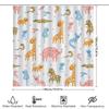 Animal Pattern Shower Curtain Set Bathroom Decor For Kids Room Multicolor Giraffe Elephant Print Waterproof Fabric Shower Curtai