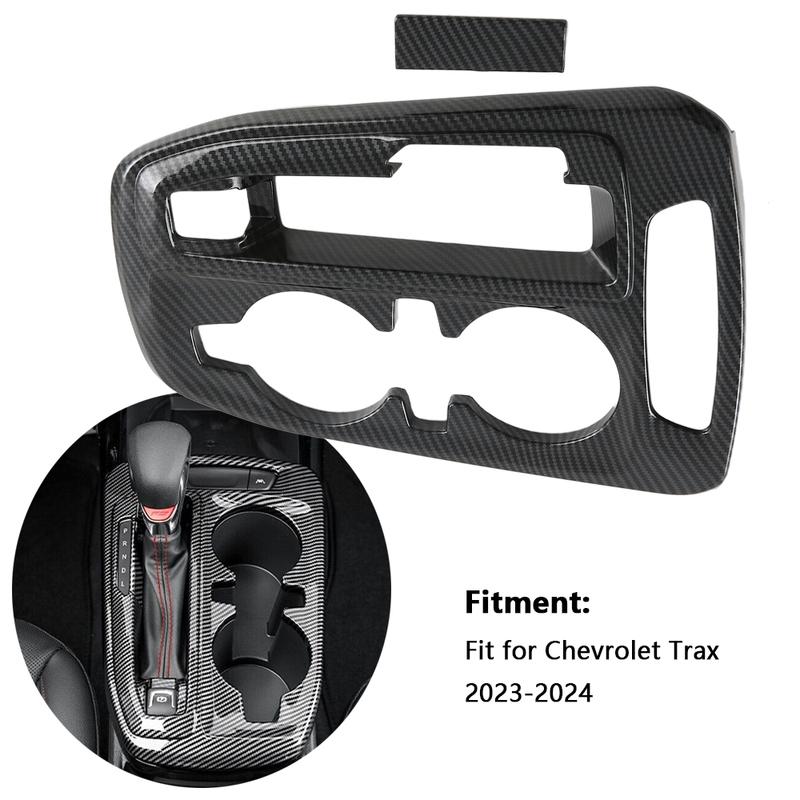 ABS Carbon Fiber Texture Center Console Gear Shift Lever Panel Cover Trim For Trax -2024 Centre Console Upholstery LHD