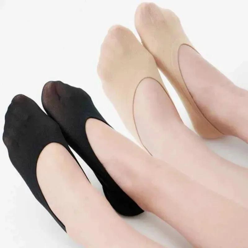 20/40 paia Calzini Invisibili in Seta Ghiacciata da Barchetta per Donna Traspiranti Elastici Bassi Antiscivolo con Grip in Silicone Estivi Sottili Antiscivolo