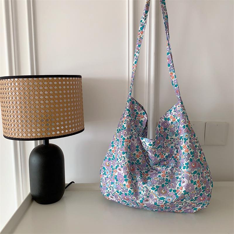 

Літня приміська сумка на плече великої місткості, нова жіноча полотняна сумка студентського класу через плече, під пахву