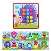 Cute Mushroom Nail Puzzle Toy 3D Color Matching Puzzles Lovely Early Education Toy  Children Gift