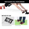 2pcs Abdominal Wheel Auxiliary Pull Rope Belly Exercise Trainer Roller Wheel Resistance Rope