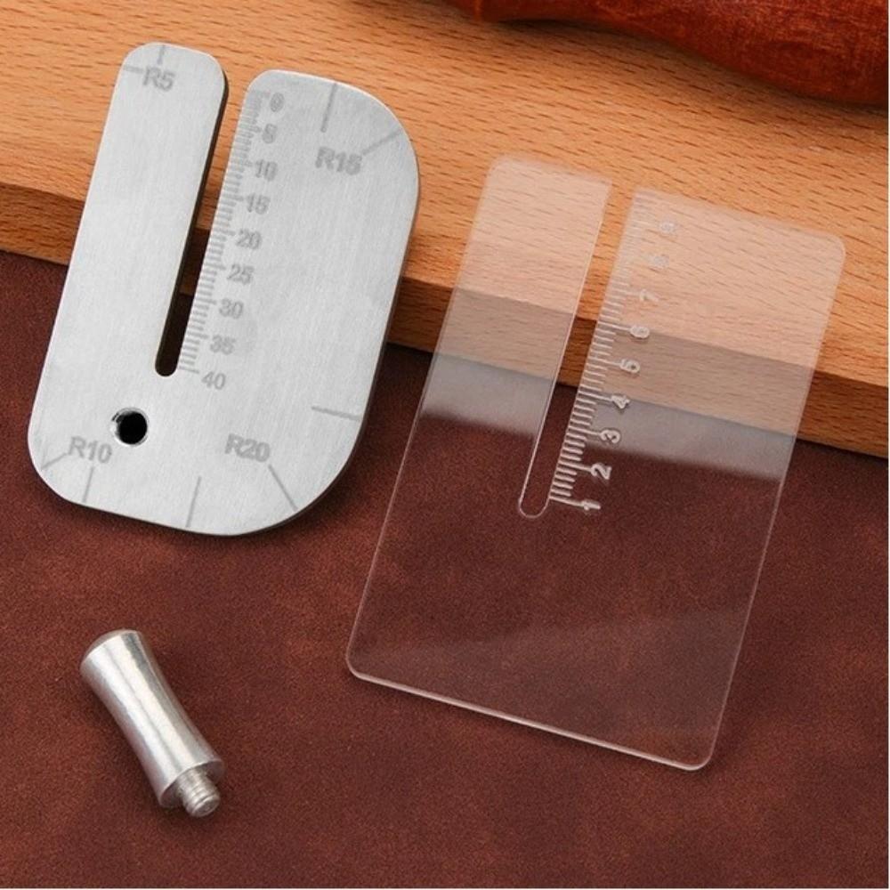 Multifunctional Wooden Leather Chopper Stainless Steel Claw Design Punching Auxiliary Tool DIY Leather Leather Cutting Tool