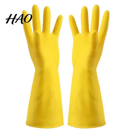 Multi Purpose Household Cleaning Gloves 2PCS Gloves, Reusable PVC Waterproof Thickened Work Extended Comfortable Kitchen for Washing Dishes Wristband
