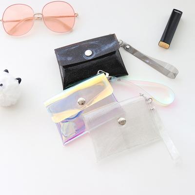 Fashion Transparent Waterproof Pvc Women Men Credit Card Id Card Storage Bag Mini Wallet Girls Coin Purse