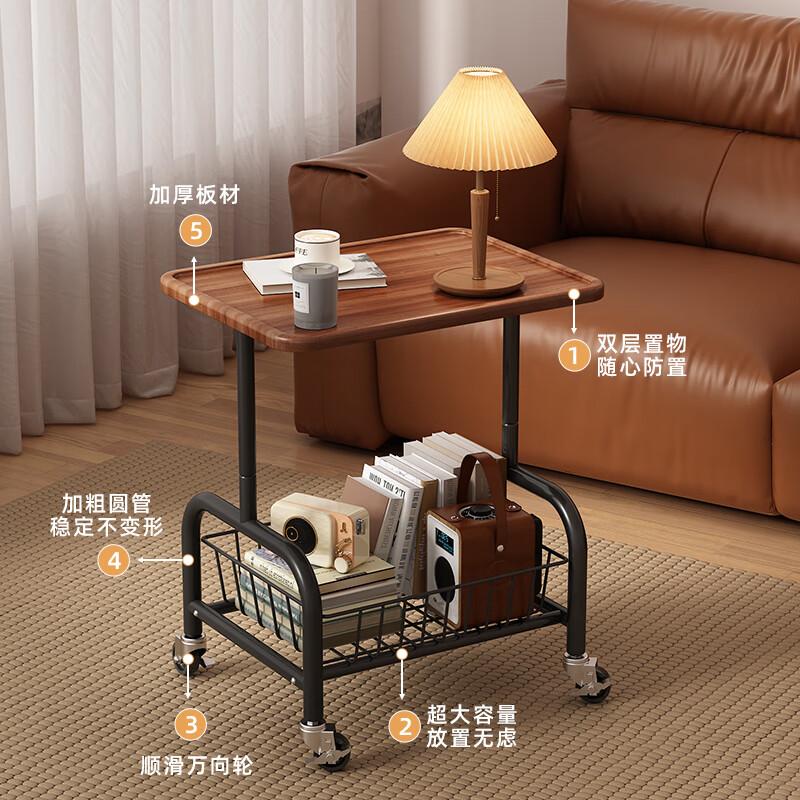 Retro, Medieval Style, Movable Sofa, Side Table, Balcony, Small Tea Table, High-end Bedside Cabinet, Small Tea Table, Small Cart