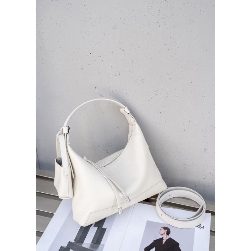 Cowhide Single-shoulder Women's Bag with Large Capacity Crossbody Tote Bag for Dumplings Fashionable and Simple Shopping Bag