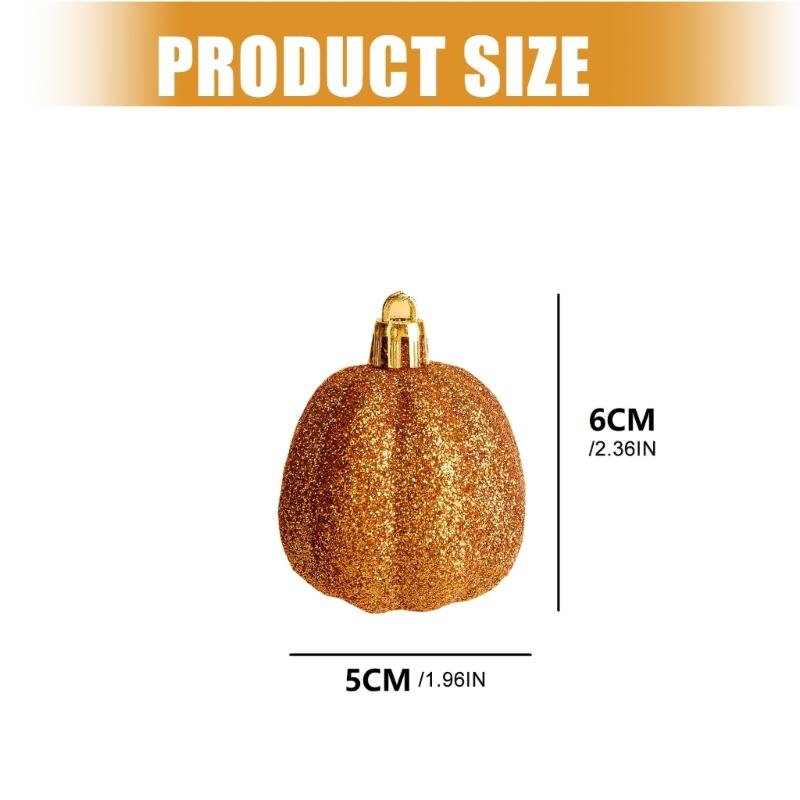 Fall Thanksgiving Hanging Pumpkin Thanksgiving Pumpkin Hanging Decorations Glitters Pumpkin Ball for Holiday Festival