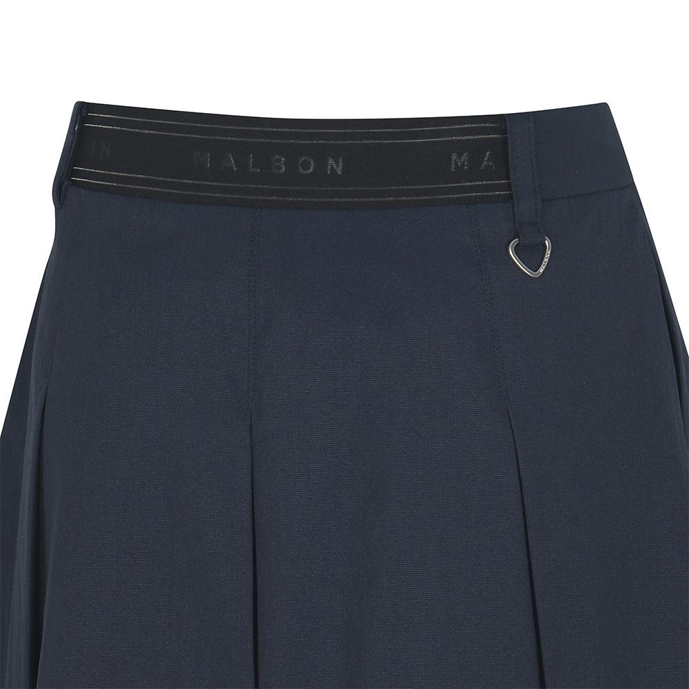 MALBON GOLF Variation Pleated Belted Skirt Navy (Woman)