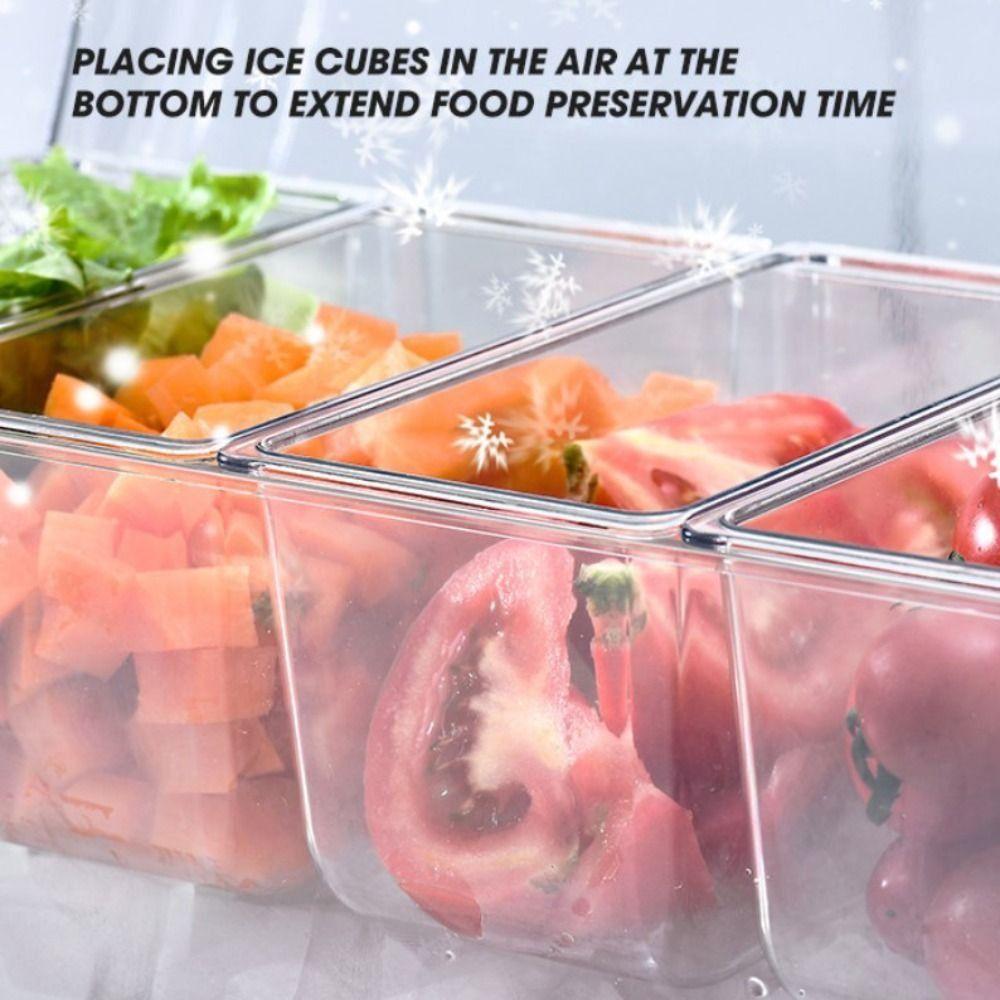 Transparent Fresh Iced Box Detachable Chilled Fruit Fresh-keeping Box New Condiment Tray