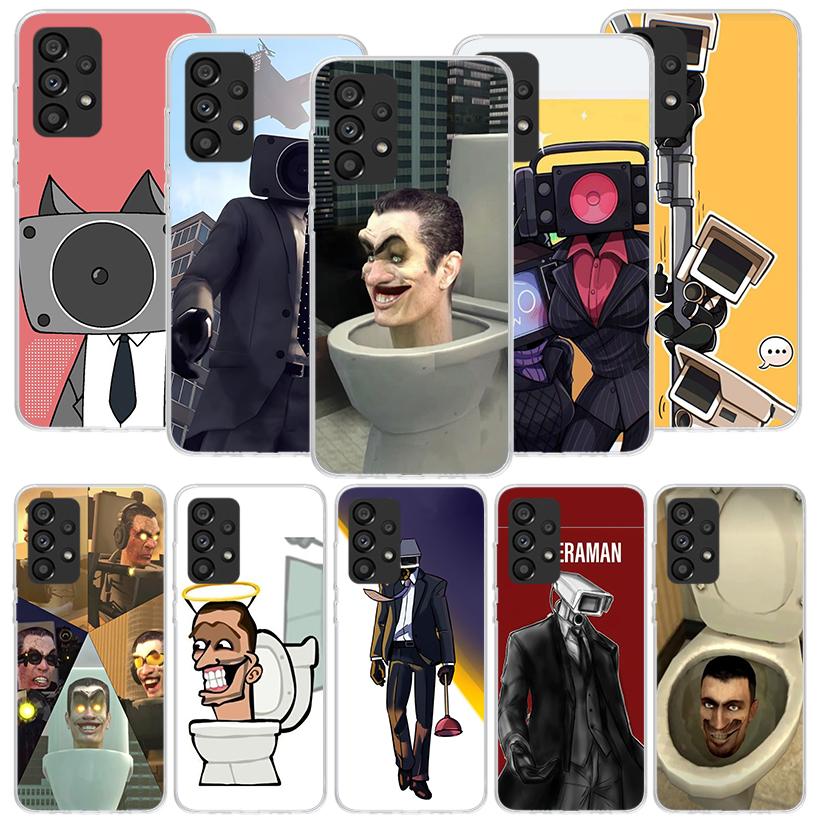 S-Skibidi Toilet Mobile Cell Phone Case For Samsung Galaxy A17 A16 A14 A15 A13 A57 A56 A54 A55 A53 A37 A36 A34 A35 A33 A26 A24 A
