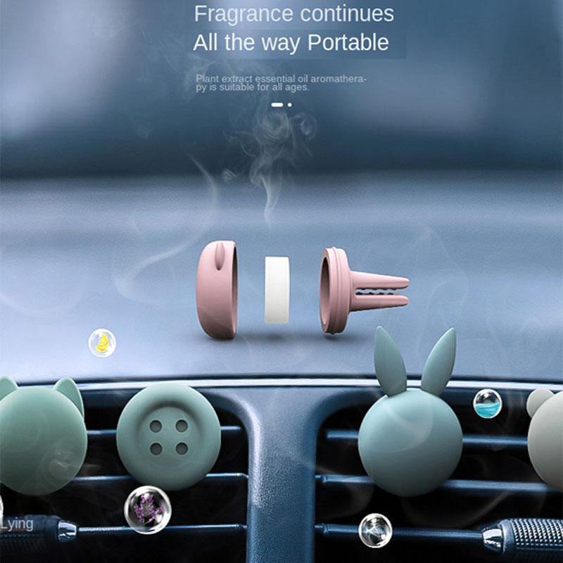 

Creative Cute Car freshener Air Conditioner Outlet Aromatherapy Clip Cartoon Rabbit Car Diffuser Car Solid Fragrance