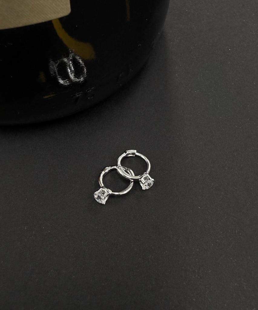 Baradu 925 Big Brilliant Round Hoop Earrings