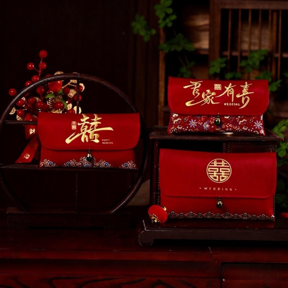 Tassel Design Brocade Red Envelope Best Wishes Money Bags  Wedding Birthday