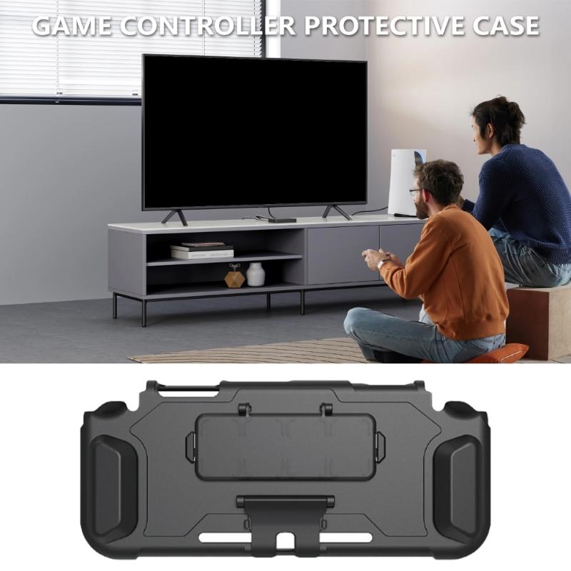Game Console Cover Protective Case Scratchproof Housing Shell Protector Cover with Game Card Slot and Bracket