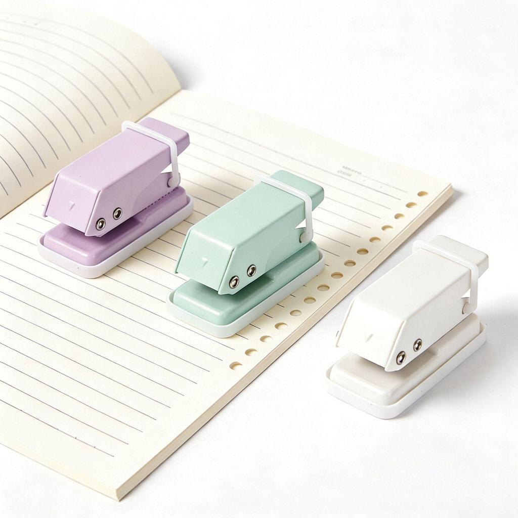 Compact Round Hole Punch for Students and DIY Crafts