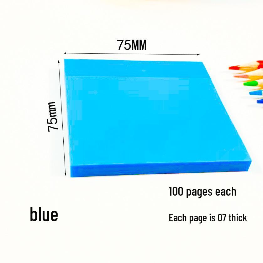 Colorful Transparent PET Sticky Notes with Strong Adhesion for Students and Office Use