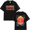 Imagine Dragons Rock Band Loom World Tour 2025 T-shirt Men Women Cotton Short Sleeve T-shirts Hip Hop Fashion T Shirt Streetwear