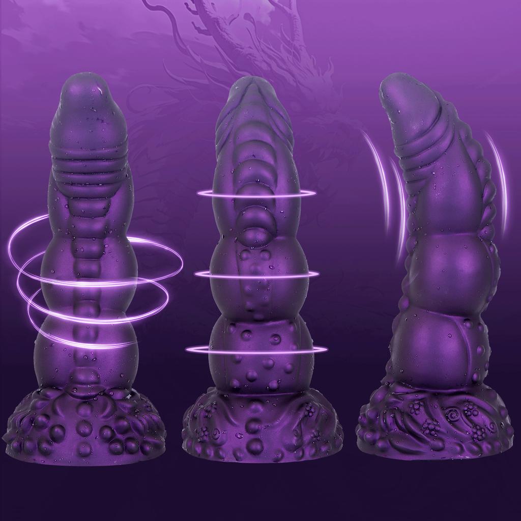 3 Style Liquid Silicone Shaped Penis Butt Plug Simulation Back Court Expansion Dildo Adult Masturbation Sex Toy Products