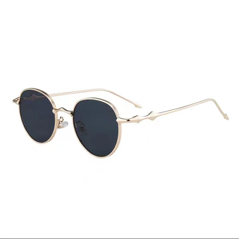 Korean Stylish Sun Glasses for For Women Vintage Vintage Round Shape Sunglass Woman High Quality Female Sun Glass