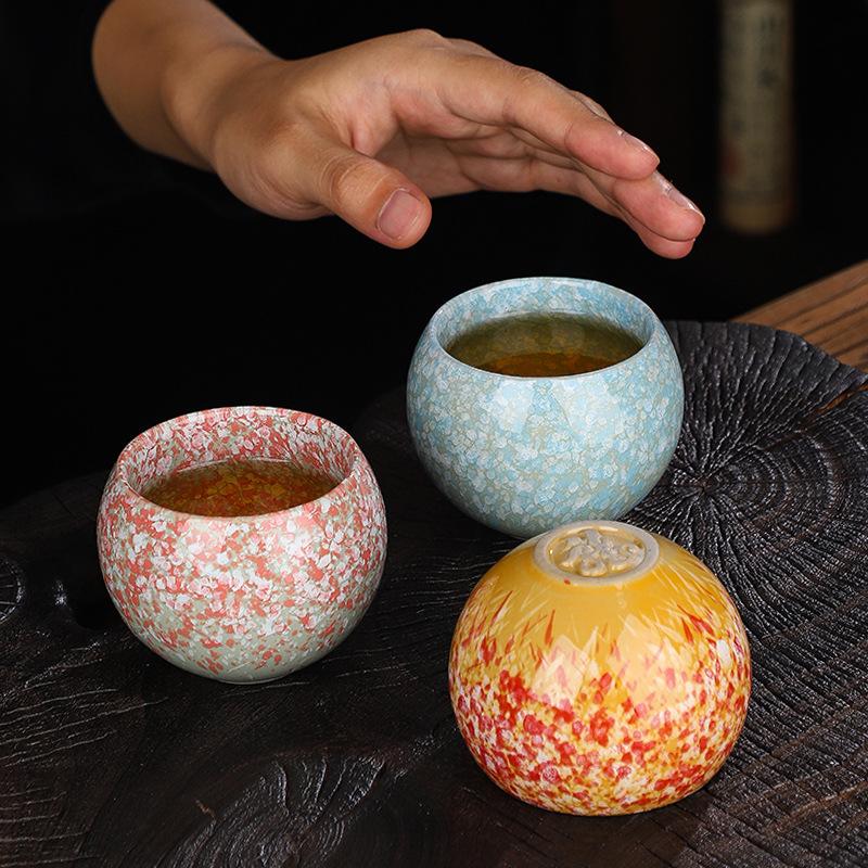 Handmade Ceramic Master Cup Porcelain Teacup Retro Tea Tasting Mug Chinese Kung Fu Gongfu Teaware Set Japanese Drinkware Gift