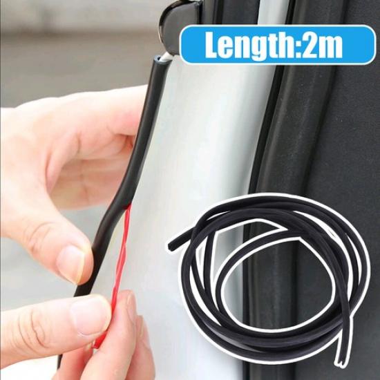 2M Black Rubber U Shape Seal Strip Car Door Edge Guard Protector Molding Trim