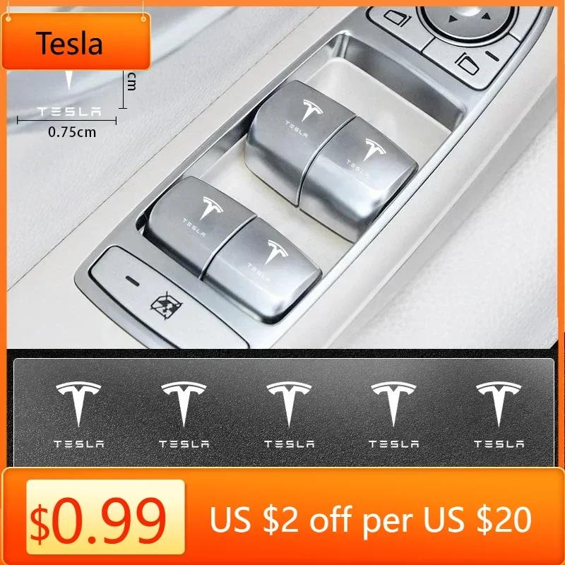 Car Sticker Tesla Car Window Control Button Mini Sticker Mini Decal For Tesla model 3 model X Y style MODEL S ROADSTER 2021 logo