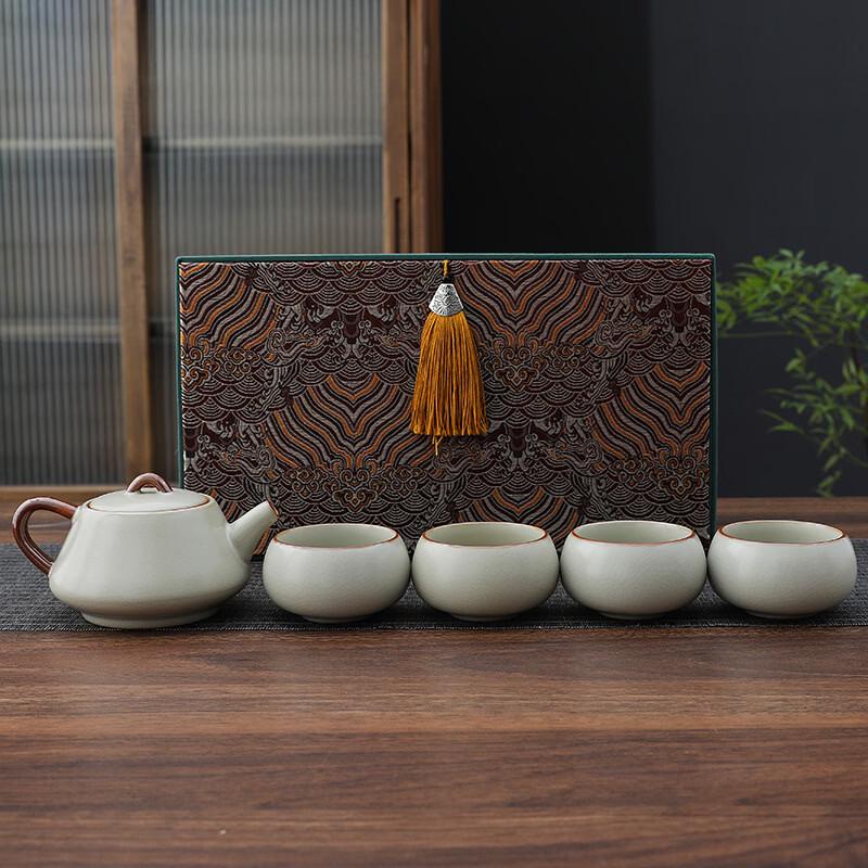 Beige Ru Kiln Kung Fu Tea Set