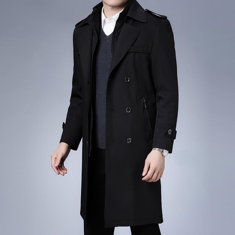 Jacket Winter Suit Collar Long Thickened Warm Middle-aged Dad Outfit