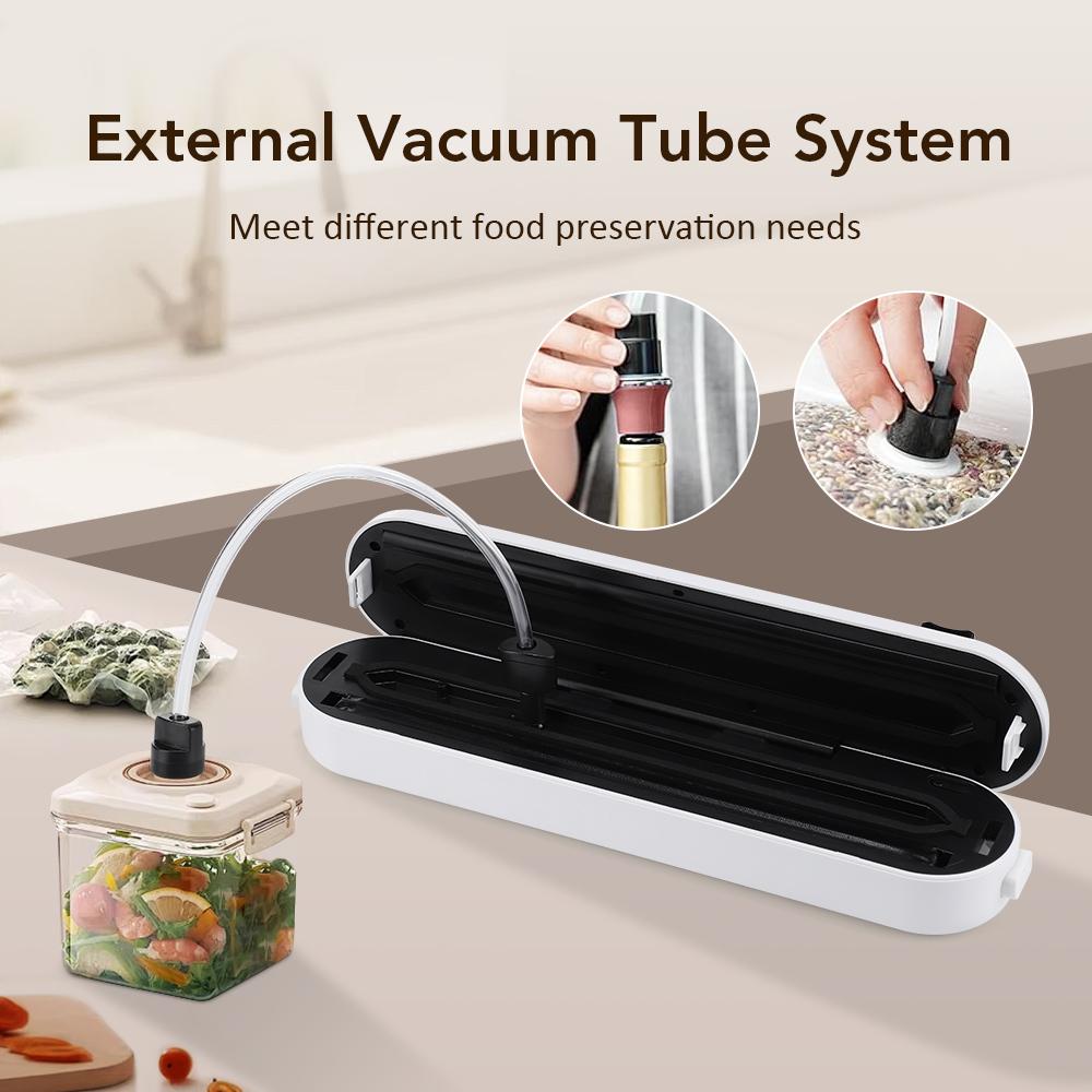 Vacuum Sealing Machine Household Dry/Wet Food Meat Sealer for Food/Fruit Preservation Built-in Cutter Kitchen Food Storage Seal