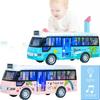 Children Inertial Bus Puzzle Toy Car Light Sound Function Can Open The Door