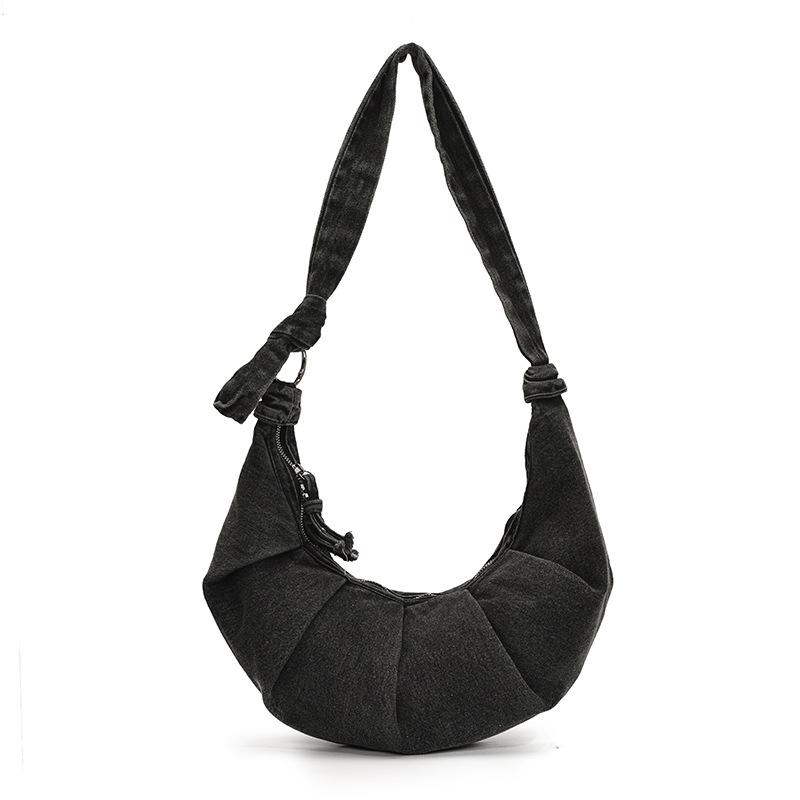 New Large-capacity Versatile Solid Color Bag Women's Casual Nylon Shoulder Bag