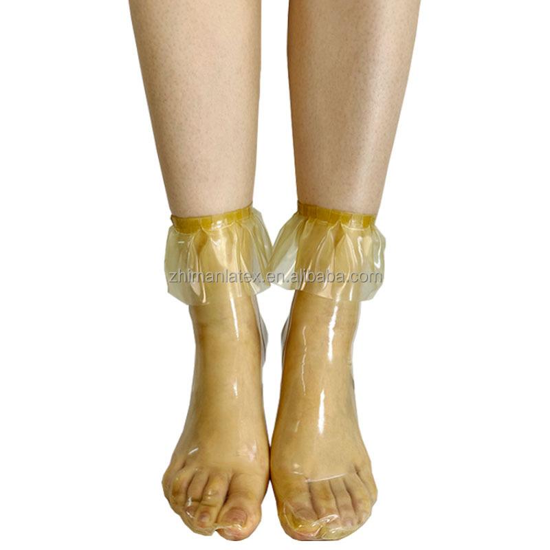 100% Natural Latex Tight Elastic Sexy Latex Socks OEM ODM
