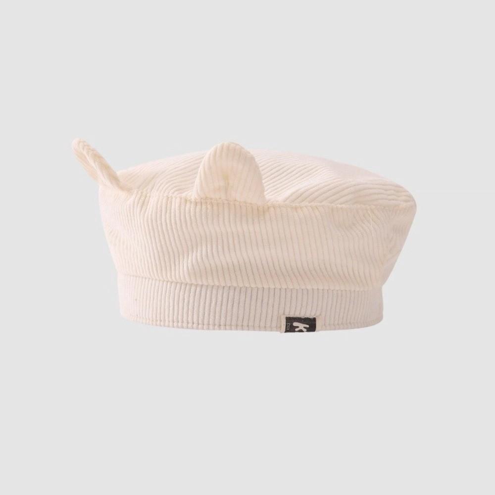 Cute Baby Corduroy Beret Korean Duck Tongue Cap Lovely Cat Ear Beret  Kids