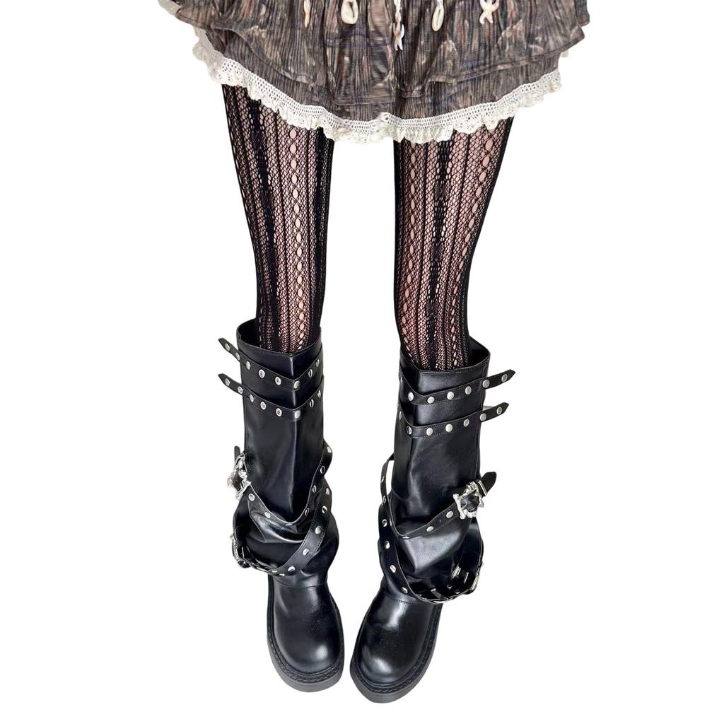 Women Sheer Fishnet Mesh Tights Stockings Aesthetic Hollowed Vertical Striped Patterned See Through Pantyhose Leggings