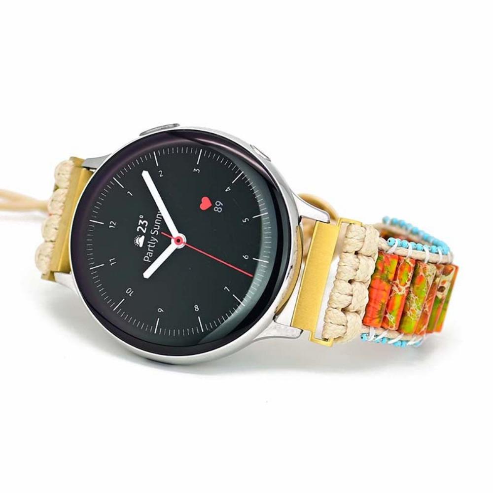 22mm 20mm Natural Stone Strap for Huawei Watch 4/GT 4 3 2 Pro 46mm Braided Nylon Bracelet for Samsung Watch 3/4/5/6/Amazfit GTR4