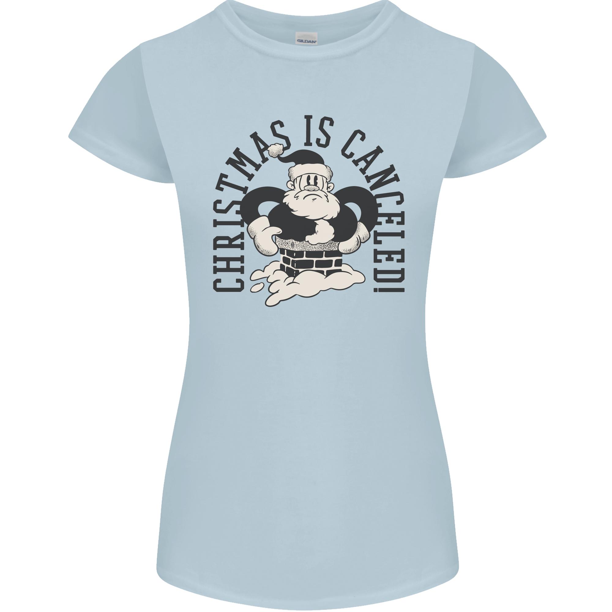 Christmas Is Cancelled Funny Bah Humbug Unisexs Petite Cut TShirt S