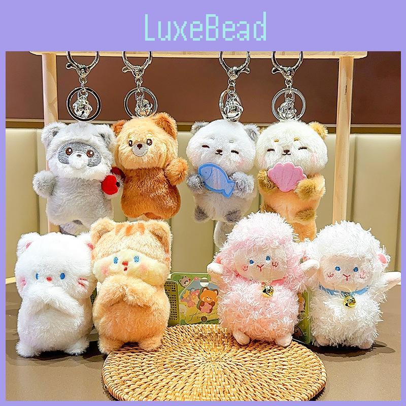 Jinnew Cartoon Raccoon And Panda Keyring With Soft Plush Material For Gift And Collection Use