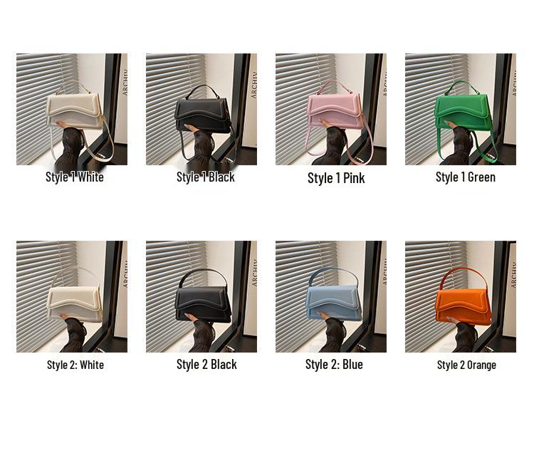 Retro Solid Color Crossbody Bag - Fashionable Simple Design, Commuting Shoulder Handbag, Small Square Shape