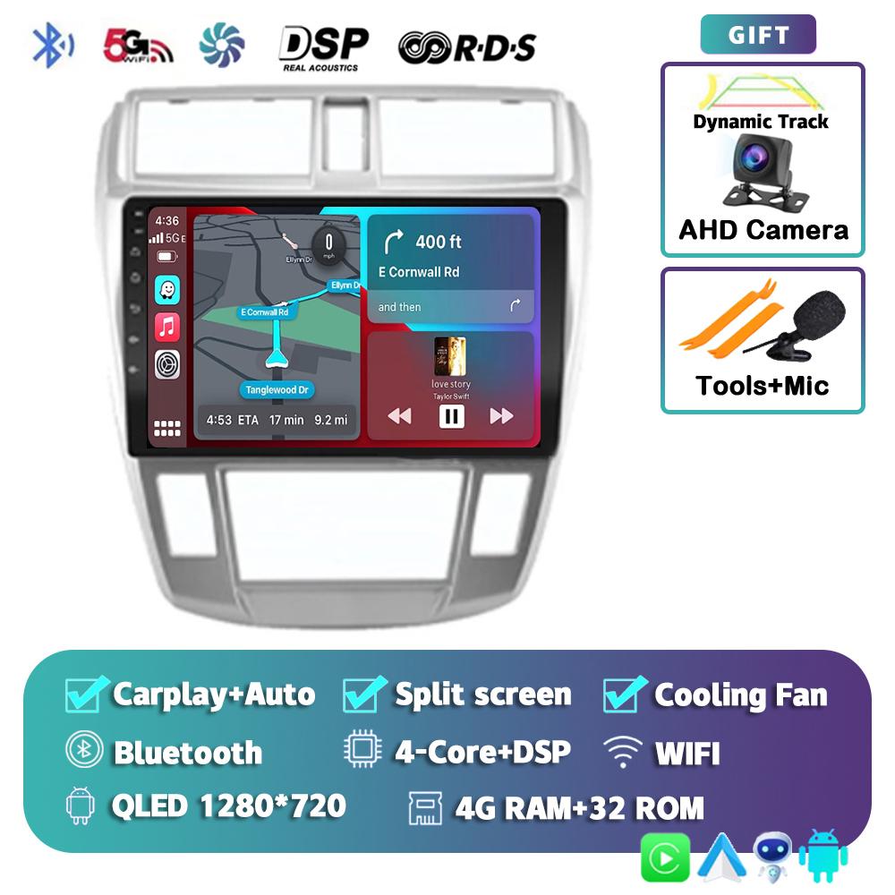 Android 14 Carplay Auto Car Radio For Honda City 2008-2016 Audio GPS Multimedia Video Player Navigation 2din 2 Din DVD Stereo BT