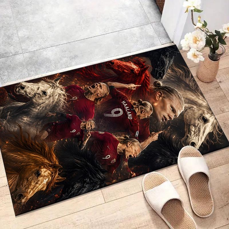 1pc Haaland1 Design Printed Area Rug Carpet for Bedroom Living Room Home Decor Rugs Mat Non Slip Mat Rug for Bedside