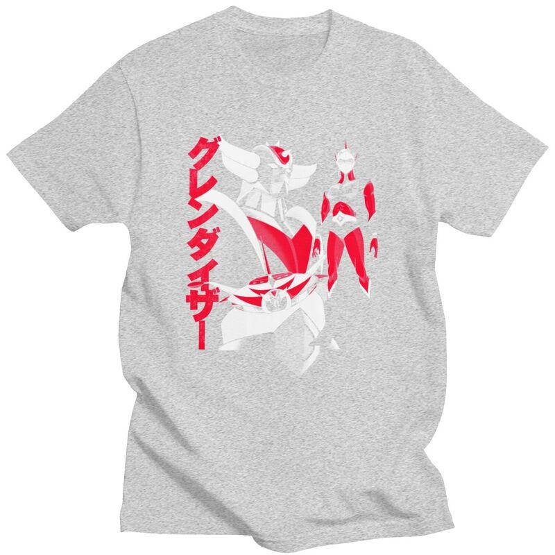 Custom Goldorak Gurendaiza T Shirts for Men Pure Cotton Tee Tops Anime Ufo Robot Goldrake Tshirts ShortSleeve Tshirt Clothes