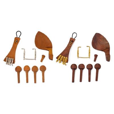 4/4 Jujube Wood Violin Parts with Chinrest Pull String Board Peg Tail Post Kit